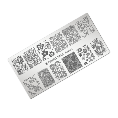 Stamping Plate Flowers Perfect Nails