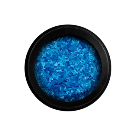 Neon flakes blå