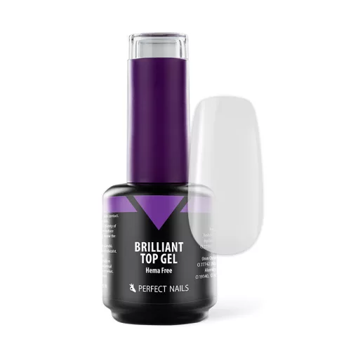 Brilliant Top Gel – HEMA-, DI-HEMA- & TPO-fri No-Wipe Top Gel. Högglansig, enkel att applicera & långvarig