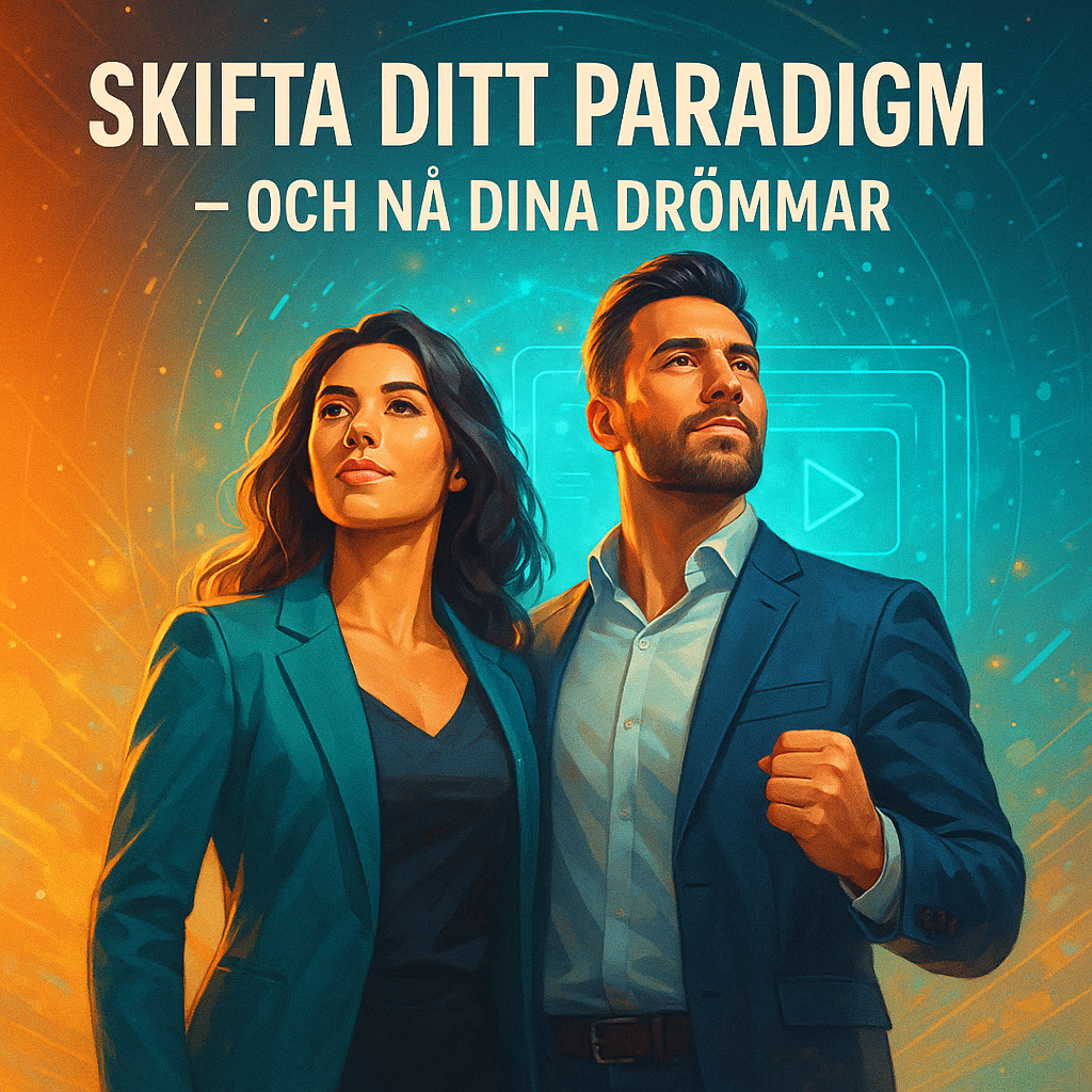 Man och kvinna som symboliserar personlig utveckling och framgång genom digital kurs i paradigmskifte