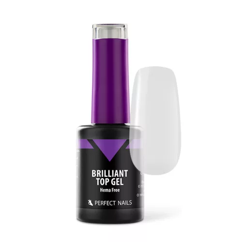 Brilliant Top Gel 15ml – top gel för gelénaglar, no-wipe nagelprodukt utan HEMA, Di-HEMA och TPO 🖼️ Bildtext